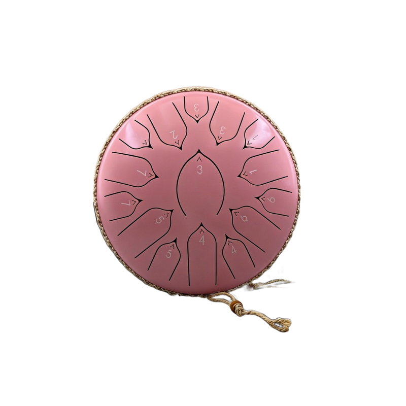 Ethereal Flamingo steel tongue drum, 13-inch 15-note Key of C, 
