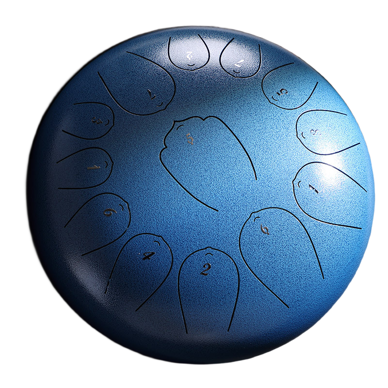 Ethereal Steel Tongue Drum — Handcrafted Worship & Wellness Drum (12-Inch · Key of C · 13-Note)